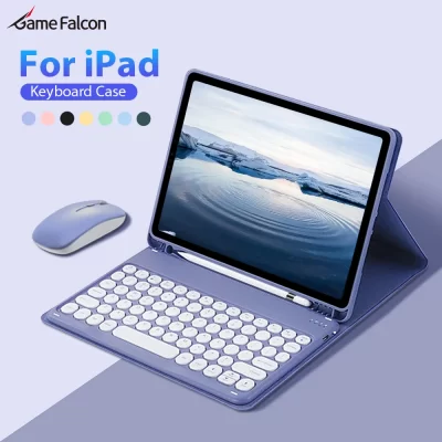 Funda con teclado Bluetooth para Ipad Air 5, 4, 3 Pro, 11, 2022, Ipad 9, 10 generación, Mini 6, 2021, 10,2, 9,7, cubierta de ratón inalámbrico