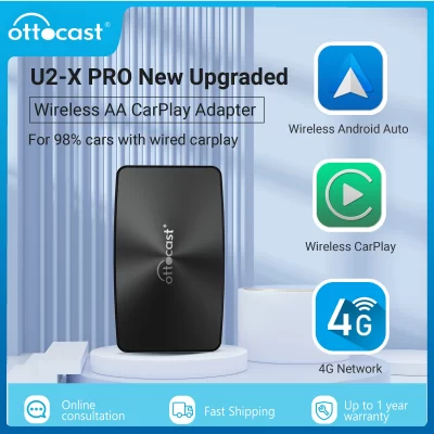 OTTOCAST-CarPlay inalámbrico U2 X PRO, adaptador automático Android 2 en 1, pantalla Original de navegación para coche, caja de actualización para Toyota KIA