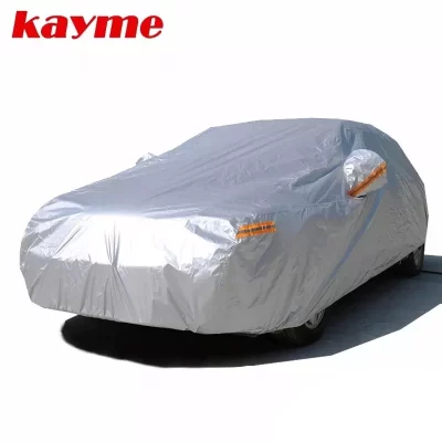 Kayme reflector cubierta de protección solar al aire libre para el coche portadas de coche a prueba de polvo lluvia nieve protectora suv sedán hatchback completo s