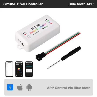 WS2812B Controlador de tira de luz Led SP105E SP601E controlador RGB Bluetooth música RF remoto WS2811 SK6812 luces Led DC5V-24V