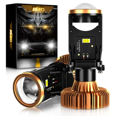 AILEO-Kit de conversión de faros Led Canbus para coche, Mini lente de proyector, haz Alto y Bajo, blanco, 9003 K, 100W, 20000LM, H4/6500/HB2