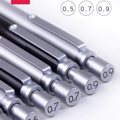 Lápiz automático de Metal de baja gravedad, 0,9mm, lápiz mecánico profesional de escritura de dibujo, 0,5mm, 0,7mm