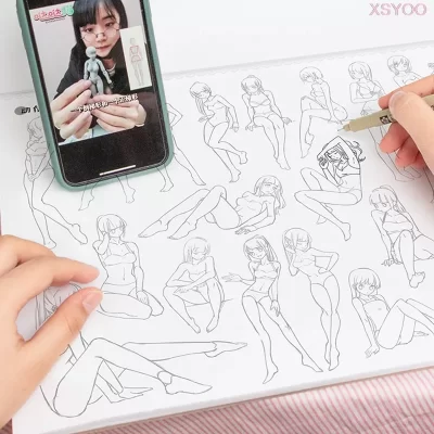 Libro de bocetos para principiantes, material de Anime de Manga, figura de personaje, libro de práctica corporal, enseñanza de trazado, ilustración de dibujo de línea Simple