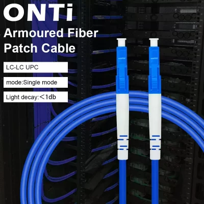 ONTi-Cable de conexión de fibra para interiores y exteriores, accesorio óptico de grado Industrial, simple, armazón, 3,0mm FTTH, LC UPC