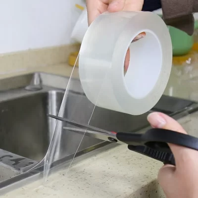 Molde impermeable para hueco de fregadero de cocina, cinta transparente autoadhesiva fuerte, herramienta de sellado de agua autoadhesiva para Baño