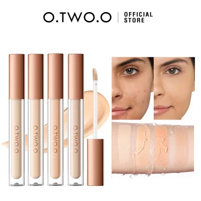 O.TWO.O-Corrector de maquillaje de 4 piezas, Corrector de ojeras mate, ilumina, impermeable, Base de maquillaje de alta cobertura, Corrector facial