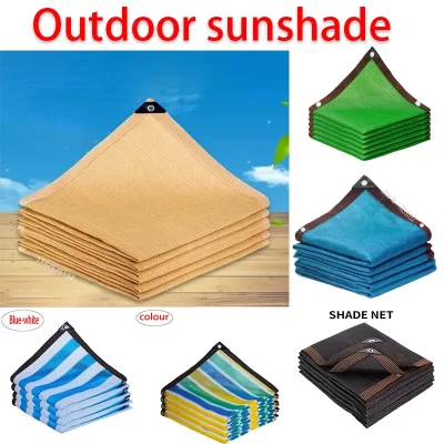 Toldo de HDPE para piscina, sombrilla de color Beige para sombra, red para cobertizo de plantas de jardín, vela de protección UV para exteriores, pérgola, 90%