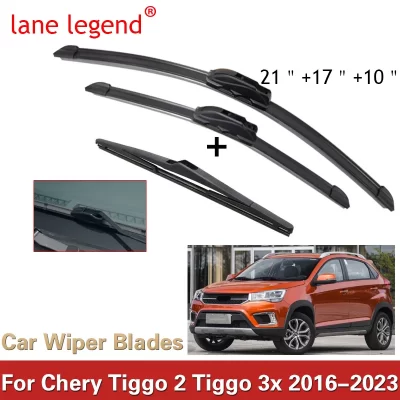 Limpiaparabrisas delantero y trasero para coche, limpiaparabrisas para Chery Tiggo 2 2016 ~ 2023 Tiggo 3x MVM X22 DR3, accesorios para coche