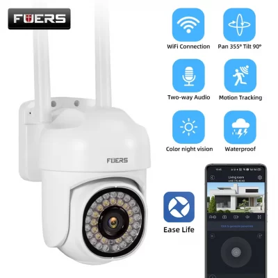 Fuers-cámara IP de seguridad para el hogar, dispositivo de vigilancia CCTV de 3MP, con seguimiento automático de Audio, WIFI, para exteriores