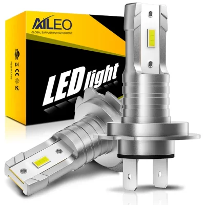 AILEO-bombilla Led de 12000LM para faro delantero de coche H7, H9, H8, 9005, HB3, 9006, HB4, H11, 3000K, 6500K, superbrillante, Sin ventilador, Plug & Play