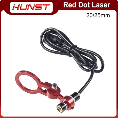 HUNST-Juego de soporte de punto rojo, módulo de diodo DC5V, posicionamiento del dispositivo para cabezal de corte de grabado láser Co2 DIY, diámetro de 20/25mm