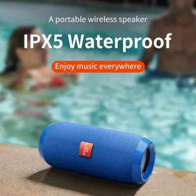 POLVCDG-altavoz inalámbrico con Bluetooth 5,3, resistente al agua, Audio, tarjeta USB, compatible con FM 360, estéreo, envolvente, altavoces portátiles para exteriores