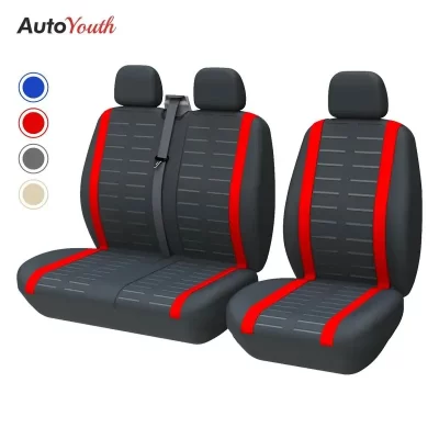 AUTOYOUTH-Fundas protectoras para asientos de coche, poliéster transpirable, adecuado para 2 + 1, se adapta a la mayoría de coches, camiones, furgonetas y SUV