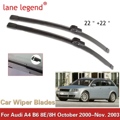 Escobillas de limpiaparabrisas delanteras para Audi A4, B6, 8E, 8H, octubre de 2000 a Nov. 2003, cepillos de lluvia para ventana de parabrisas, 22 “+ 22”