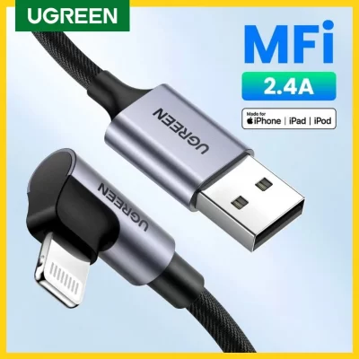 UGREEN-Cable USB MFi para iPhone 14, 13, 12 Pro Max, 2.4A, carga rápida, Cable de datos de teléfono para iPad