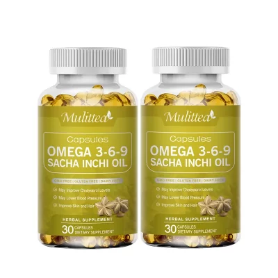 Aceite Sacha Inchi de 1000mg, fuente rica de Omega 3, 6 y 9, ácidos grasos esenciales, gel suave inodoro, mucho más saludable que el aceite de pescado