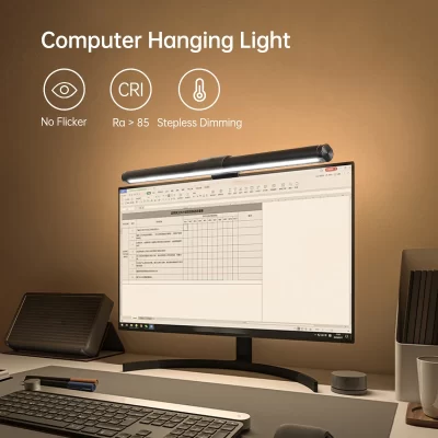 Barra de luz Led para Monitor, lámpara de escritorio para ordenador, 44cm, RGB, pantalla de atenuación automática, lámpara colgante, luz para Monitor, lectura electrónica, estudio en mesa de oficina