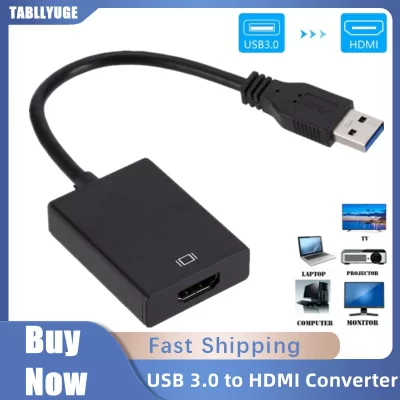 Convertidor multipantalla Compatible con USB 3,0 a HDMI, adaptador gráfico HD 1080P para PC, portátil, proyector, HDTV, LCD, Cable de controlador gratis