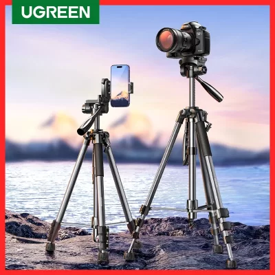 UGREEN-trípode de cámara de 1,75 M para proyector de cámara DSLR, trípode de viaje de aluminio portátil con cabezal de bola panorámico de 360 °