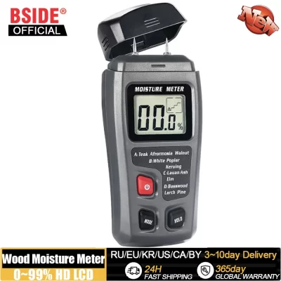 BSIDE-medidor Digital de humedad de madera profesional, higrómetro de mano, Detector de madera EMT01 con pantalla LCD HD