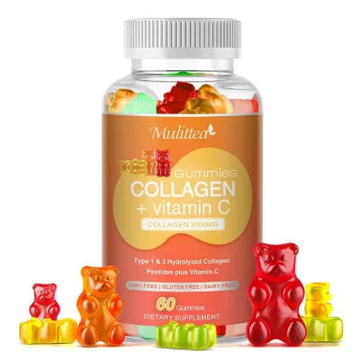 Mulittea-cápsulas de colágeno para hombre y mujer, vitaminas C, tipos 1 y 3, para piel, articulación, cabello, uñas, salud, suplementos nutricionales antienvejecimiento