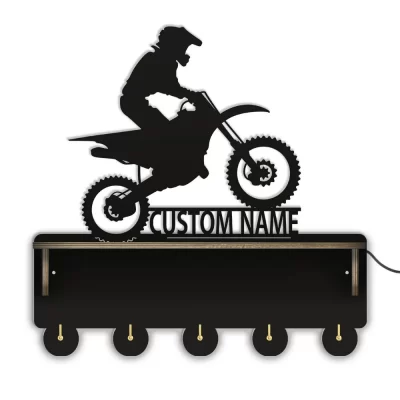 Gancho para llaves de Dirt Bike para hombre, percha para abrigos, cueva de garaje, soporte multiusos para carreras de Motocross, organizador de ropa, regalo para motorista