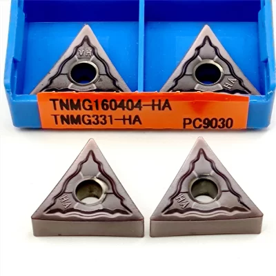 TNMG160404 TNMG160408 HA PC9030 herramienta de torneado externo de acero inoxidable, hoja de torno de aleación dura, inserto de carburo TNMG 160404 160408