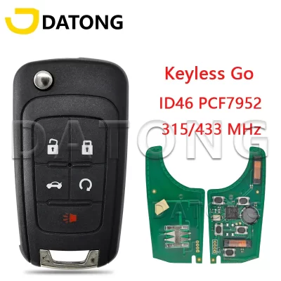 Datong World-mando a distancia para coche, llave para Chevrolet Camaro Cruze Equinox Malibu FCC OHT01060512 ID46 315/433Mhz, sin llave