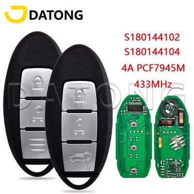 Datong-Control remoto de coche para Nissan x-trail, Qashqai, March K13, 2014-2017, S180144102, S180144104, 4A, 433MHz, tarjeta de promoción