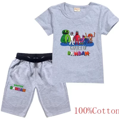 Disfraz de Cosplay de Garden of Banban para niños, ropa informal para niños pequeños, camiseta de manga corta, pantalones cortos, conjuntos de 2 piezas, ropa de verano para niñas