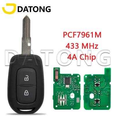 Datong World-llave remota de coche, reemplazo de Control inteligente automático para Renault Sandero Logan Lodgy Dokker Dacia Duster 4A 7961 Chip 433Mhz