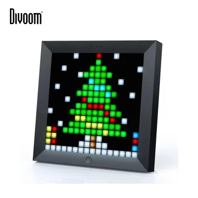 Divoom-reloj despertador con marco de fotos Digital Pixoo, pantalla LED programable, decoración de letreros de luz de neón, regalo de Año Nuevo
