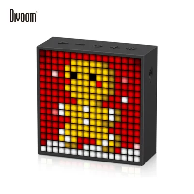 Divoom-Timebox Evo Altavoz portátil con Bluetooth, dispositivo con despertador programable, pantalla LED