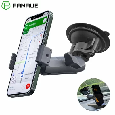 FANAUE-soporte para teléfono móvil para coche, Base de Ventosa con bloqueo de giro para parabrisas GPS, con bola de 1 pulgada y rotación de 360 ° para soportes de RAM