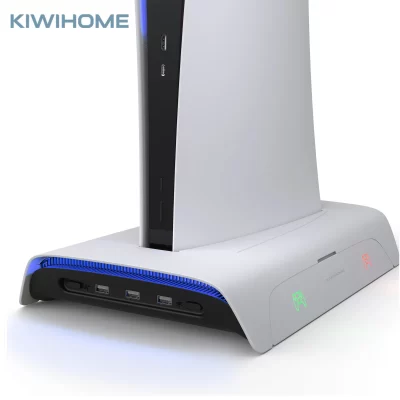 KIWIHOME-Estación de refrigeración para PS5, soporte Vertical con RGB para Playstation 5, accesorios de juego para PS5