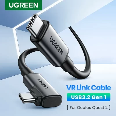 Ugreen-Cable de enlace USB tipo C para auriculares Quest 2, Cable de carga de alta velocidad, 5Gbps, 5m, 60W