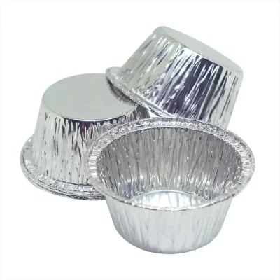 Vasos de papel de aluminio para hornear, vasos redondos para muffins, comida segura para el horno, desechables, Mini tartas, magdalenas, huevos para hornear