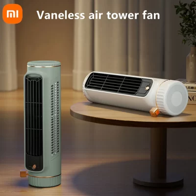 Xiaomi-ventilador eléctrico de pie sin aspas para dormitorio, torre de ventilación de circulación de aire ultrasilenciosa para dormitorio, escritorio y suelo