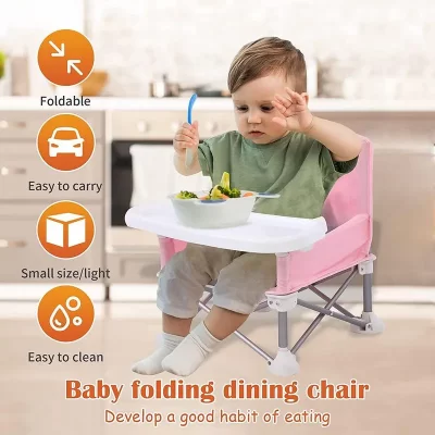 Silla de comedor multifuncional para bebé, asiento de playa plegable y portátil para exteriores, suministros de muebles para bebé