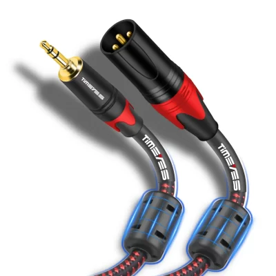 Cable XLR de 3,5mm a 3,5mm, adaptador de Cable auxiliar estéreo TRS, Cable de micrófono sin balanceo para altavoz, amplificador, cámara, portátil, IPad