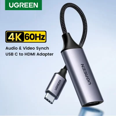 UGREEN-Cable USB tipo C a HDMI, Adaptador 4K, para iPhone 15, PC, Xiaomi, MacBook Pro Air, iPad Pro, Samsung Galaxy