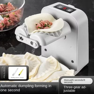 Máquina automática para hacer dumplings, utensilio eléctrico pequeño para hacer dumplings, prensar la piel, amasar dumplings