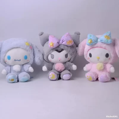 Pijama de la serie Sanrio Star My Melody Kuromi Cinnamoroll Pochacco para niños, muñeco Kawaii de peluche, 13cm-23cm