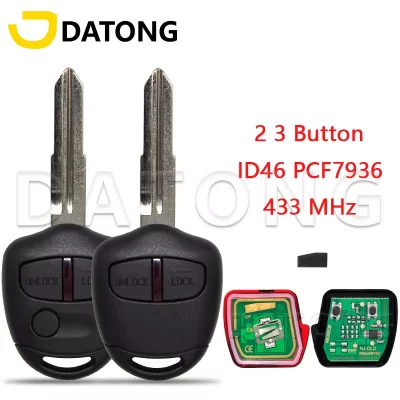 Llave de Control remoto de coche Datong World, reemplazo de llave inteligente para Mitsubishi Outlander ASX Lancer Triton Lama Pajero MIT8 ID46 433MHz