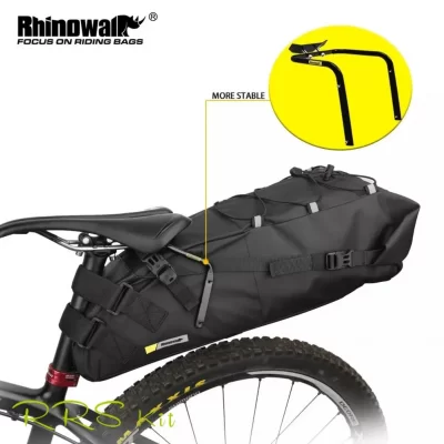 Rhinowalk-Soporte estabilizador para bolsa de sillín de bicicleta, resistente al agua, 10L-13L, gran capacidad, para maletero de bicicleta