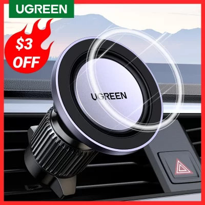 UGREEN-soporte magnético de teléfono para coche, accesorio con gancho para ventilación de aire, para iPhone 14, 13, 12 Pro, Xiaomi, Samsung