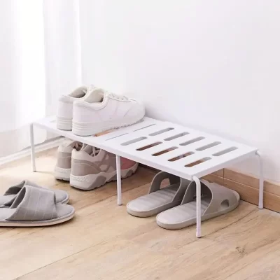 Estante de zapatos Extensible ABS, organizador de zapatos, soporte debajo del fregadero, armario, organizador del hogar