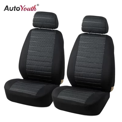 AUTOYOUTH-Fundas de asiento delantero de coche, cubiertas universales compatibles con la mayoría de los accesorios, airbag, 3 colores, para autocaravana y Toyota