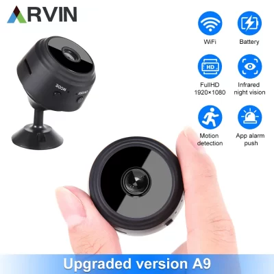 Minicámara A9 mejorada WiFi FullHD 2023 p, grabadora de voz inalámbrica remota, videocámara de vídeo, cámaras de vigilancia de seguridad para el hogar, 1080