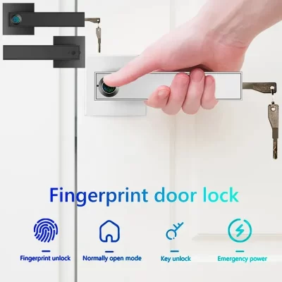 Cerradura de puerta con contraseña y huella dactilar, dispositivo de cierre electrónico inteligente con Tuya, Digital, de seguridad, biométrico, para dormitorio y apartamento